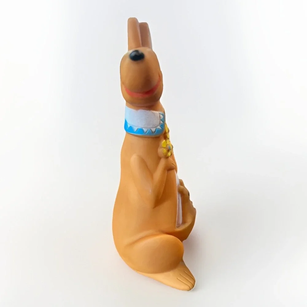 Vintage Kangaroo Squeak Toy Soft Plastic Australia Souvenir 